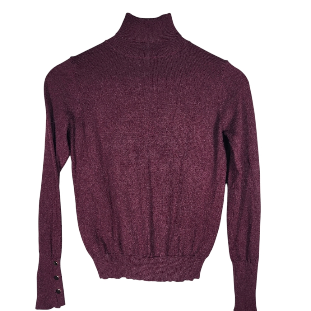 Love Tree Turtleneck Sweater With Button Sleeves Sz Small Lightweight